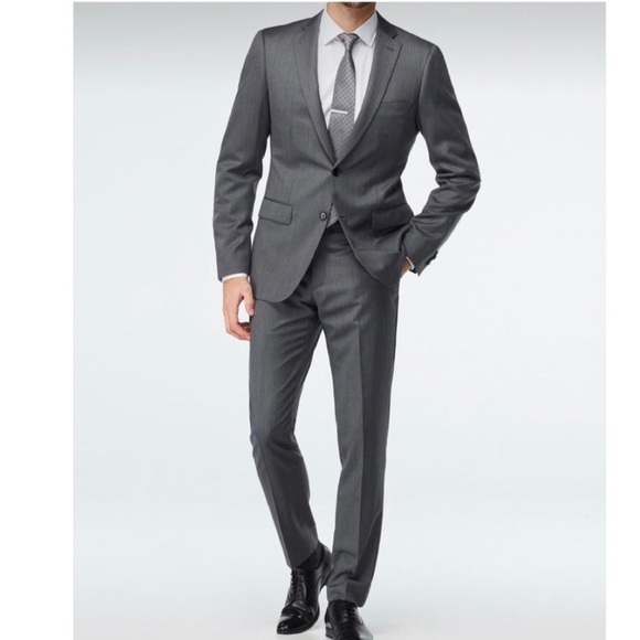 Calvin Klein Other - Calvin Klein men’s gray pinstriped suit, blazer, and pants 100% Wool 40R